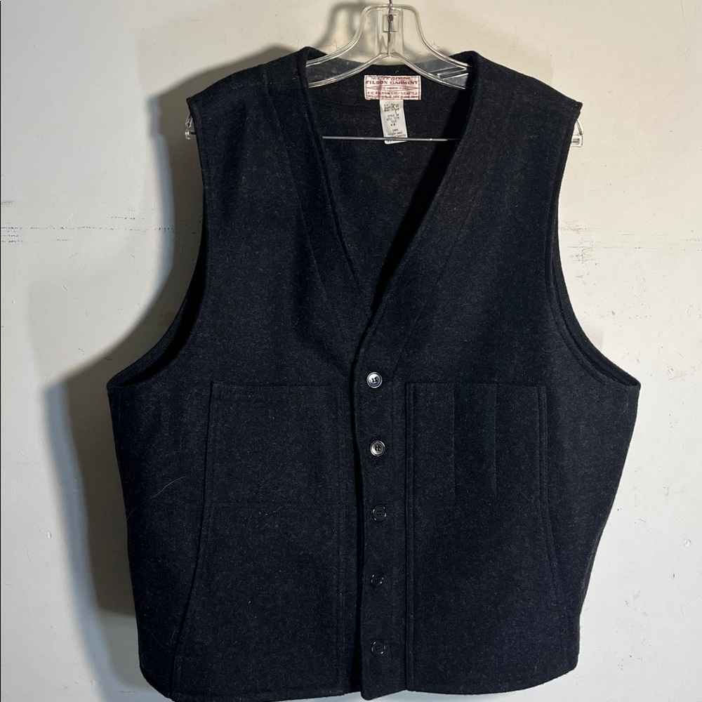 Filson Virgin Wool Mackinaw Vest Sz 48 USA Made